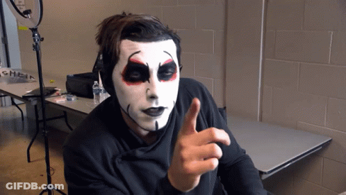 Skeleton Face Man Giving Middle Finger GIF