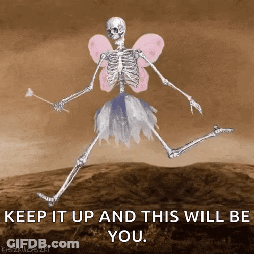 Skeleton Fairy Keep It Up GIF