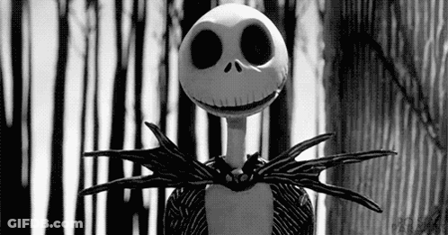 Skeleton From Nightmare Before Christmas In Forest GIF