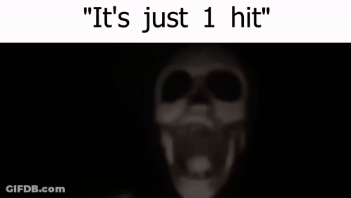 Skeleton Hanging From Rope It S Just 1 Hit GIF