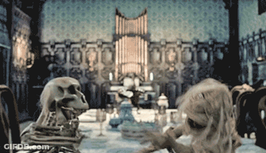 Skeleton Haunted Mansion Party Meme GIF