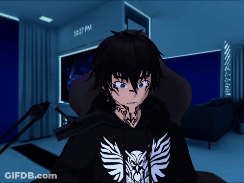 Skeleton In Black Hoodie With Owl At Microphone GIF