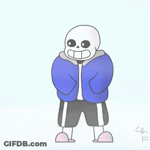 Skeleton In Blue Jacket And Shorts Sleeping GIF