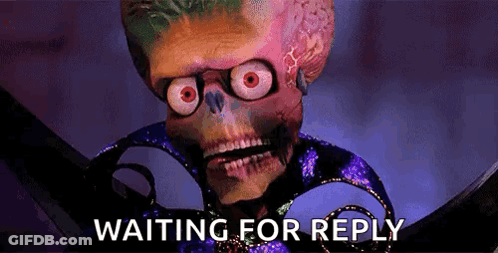 Skeleton In Glasses And Mask Waiting For Reply GIF
