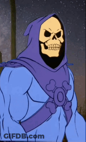 Skeleton In Purple Hooded Cape GIF