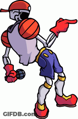 Skeleton In Shorts And Hat Pointing GIF