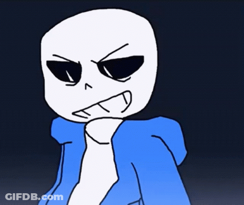 Skeleton In Sunglasses And Blue Jacket With Ad GIF
