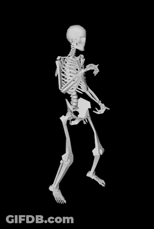 Skeleton Make Me Dance GIF
