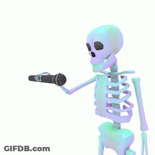 Skeleton Mic Drop Meme GIF