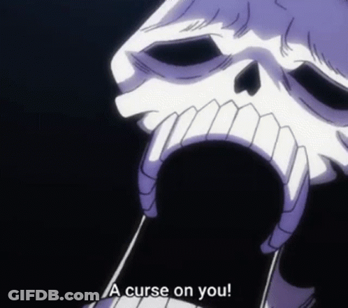 Skeleton Open Mouth A Curse On You GIF
