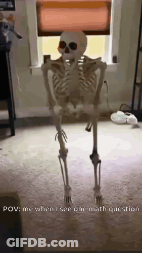 Skeleton Pov Me When I See One Math Question GIF
