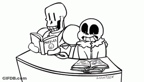 Skeleton Reading Puzzles Book GIF