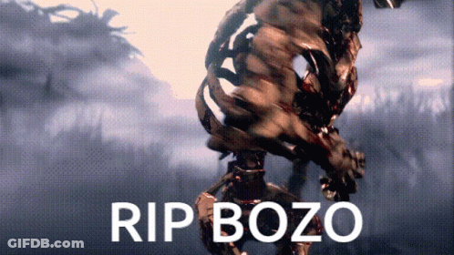 Skeleton RIP Bozo GIF