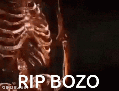 Skeleton Rip Bozo GIF
