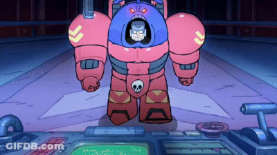 Skeleton Robot With Green Bottle In Mouth GIF