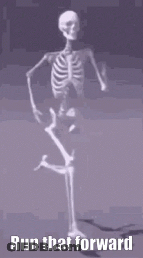 Skeleton Running Forward Steady GIF