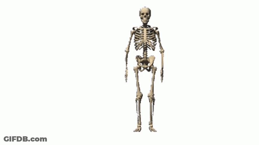Skeleton Running Out Of Strength GIF