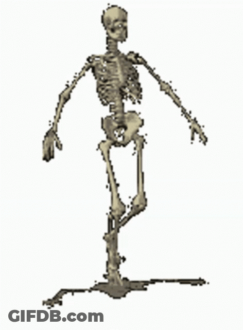 Skeleton Running Robotic Movement GIF