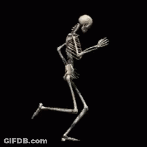 Skeleton Running With Beat GIF