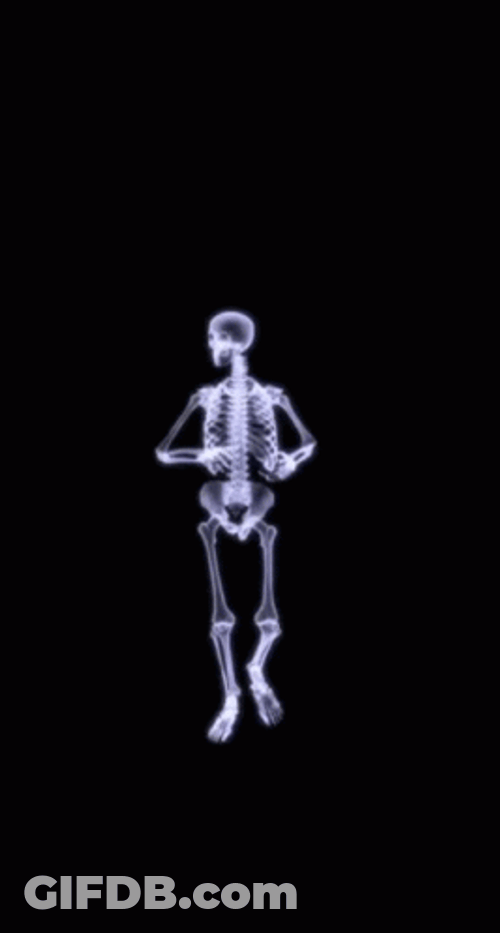Skeleton Running Xray Machine GIF