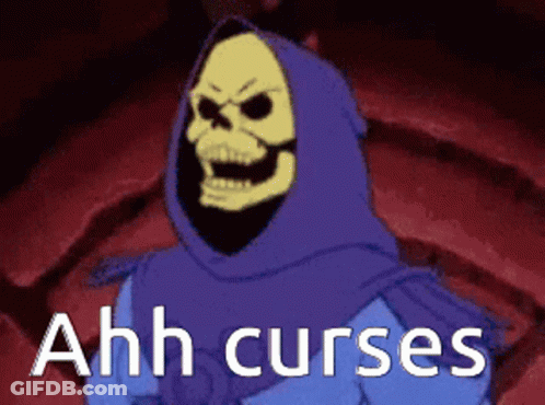 Skeleton Saying Ahh Curses GIF
