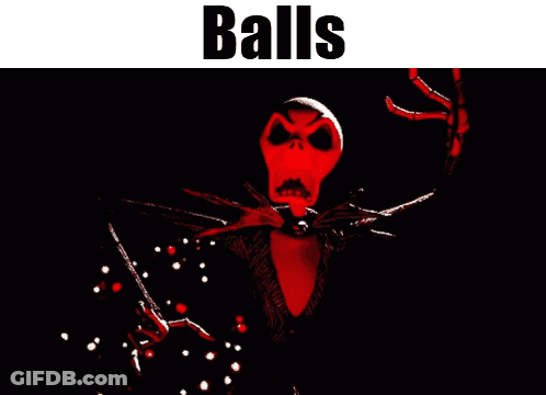 Skeleton Saying Balls GIF