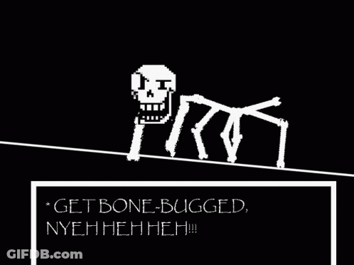 Skeleton Saying Get Bone Bugged Nyeh Heh Heh GIF