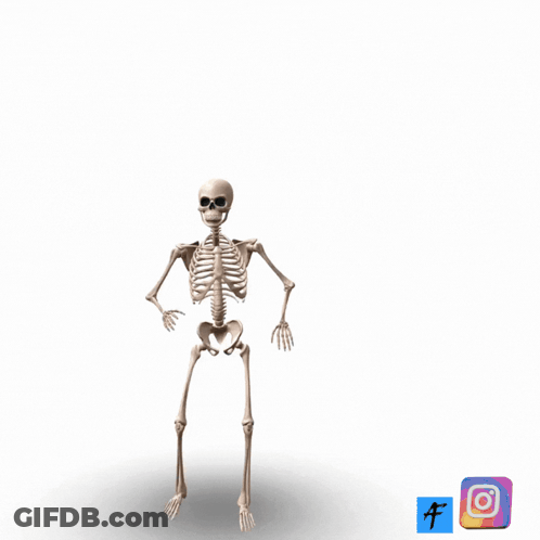 Skeleton Saying No Homework GIF