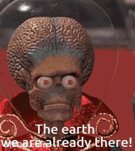 Skeleton Saying The Earth We Are Already There GIF