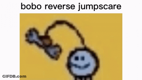 Skeleton Smiley Face With Bone Hanging From Head GIF