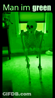 Skeleton Standing Saying Man Im Green GIF