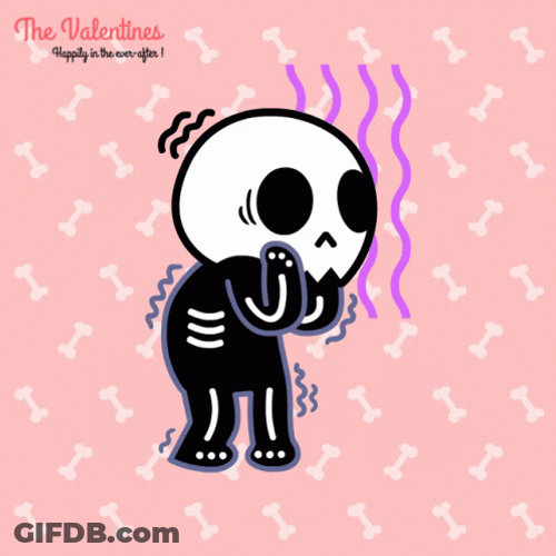 Skeleton Sticker Fear Reaction GIF