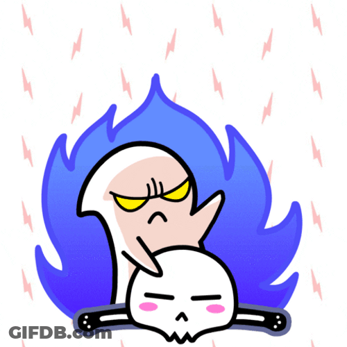 Skeleton Stopped Running Hit By Ghost GIF