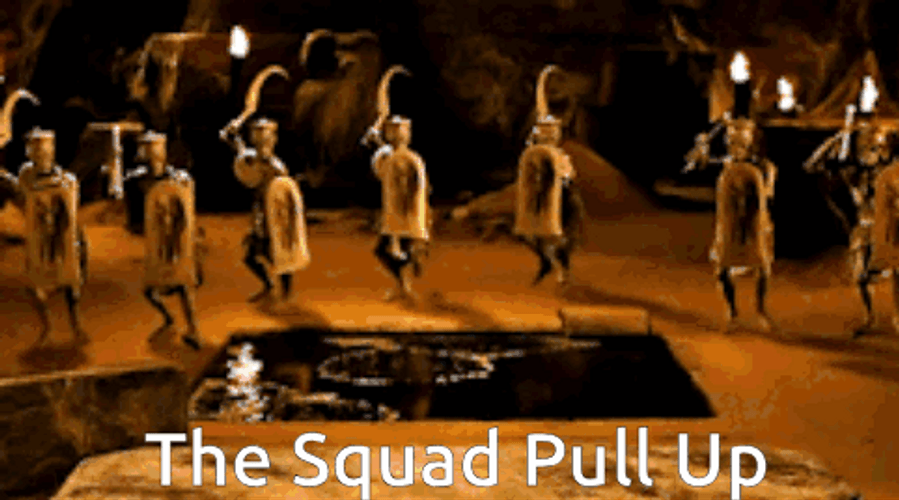 Skeleton The Squad Pull Up GIF