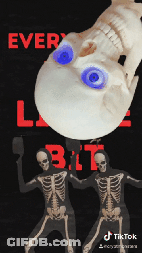 Skeleton Upside Down Tik Tok Dance Meme GIF