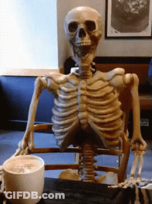 Skeleton Waiting And Screaming Annoyed GIF