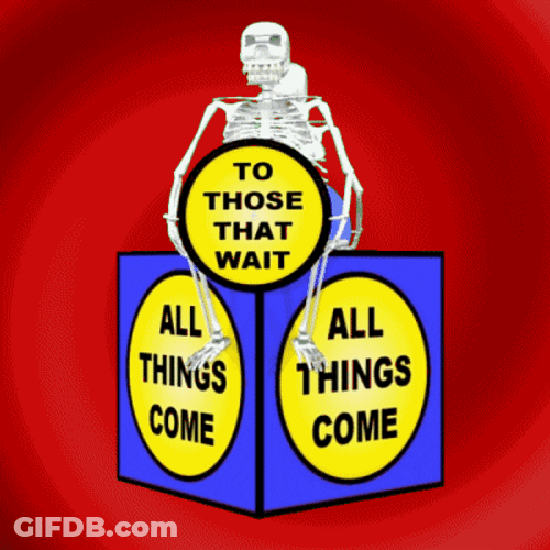 Skeleton Waiting Quotes GIF