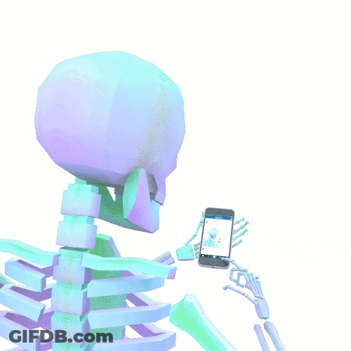 Skeleton Waiting While Scrolling GIF