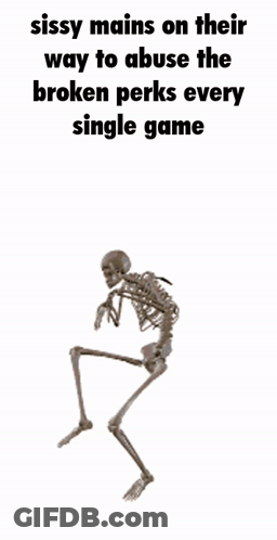 Skeleton Walking With Sissy Mains Text GIF