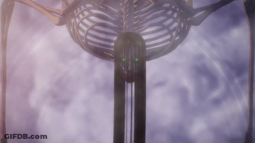 Skeleton With Fire Behind It GIF