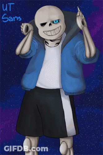 Skeleton With Geno Sans GIF