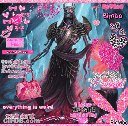 Skeleton With Pink Purse Saying Everything Is Weird GIF