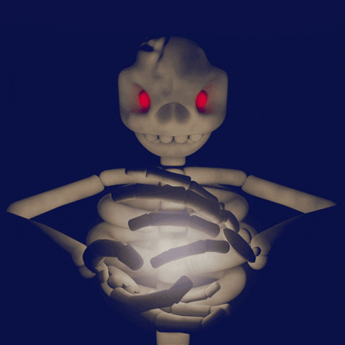 Skeleton With Red Eyes GIF