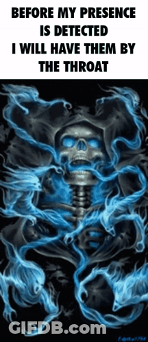 Skeleton With Smoke Coming Out GIF