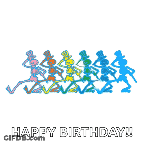 Skeletons Dancing Happy Birthday GIF