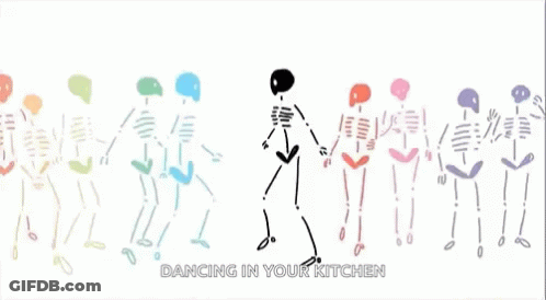 Skeletons Dancing In Your Kitchen GIF