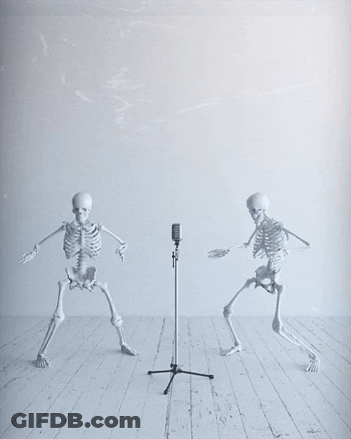 Skeletons Happy Dance Meme GIF
