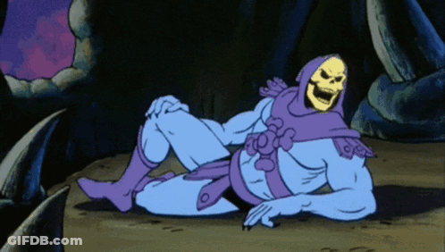 Skeletor Lying On Ground GIF
