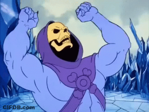 Skeletor Masters Of The Universe Flexing Muscles GIF