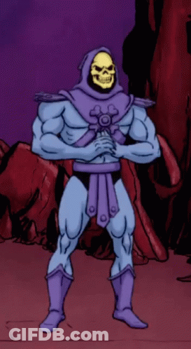 Skeletor Standing With Arms Folded GIF